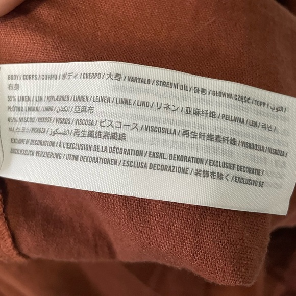 Abercrombie & Fitch Rust Adobe Linen Blend Tiered Maxi Dress Size XS - Picture 14 of 14